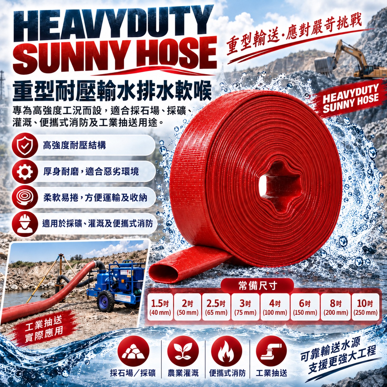 SUNNY HOSE 重型紅喉